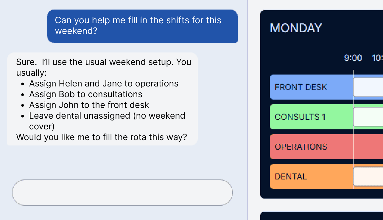 Shift preference example